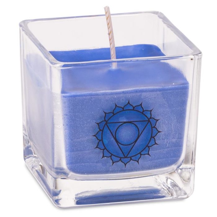 Bougie parfumée à la cire de colza 5e chakra écolo.