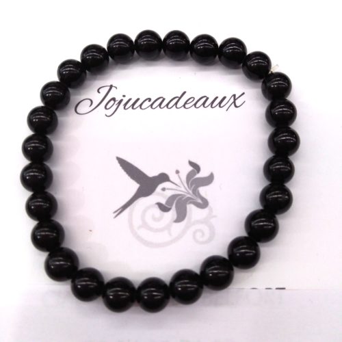 Bracelet Tourmaline noire 6 mm