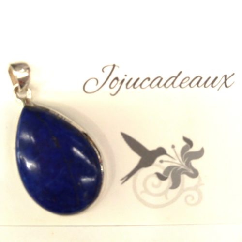 Pendentif argent massif Lapis Lazuli grand modèle