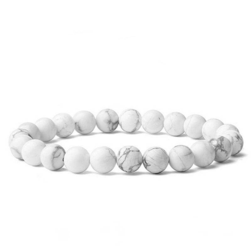 Bracelet Howlite Naturelle 8mn