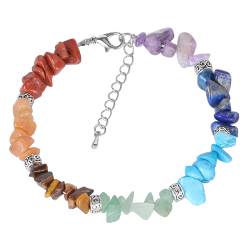 Bracelet 7 Chakras Pierres naturelles avec fermoir