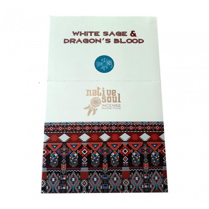 Bâtonnets d’Encens Native Soul White Sage et Dragon's Blood 12 x 15 gr