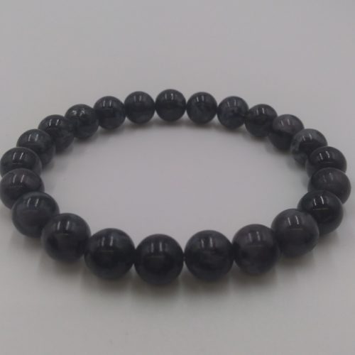 Bracelet Gabbro Merlinite ou Diorite 8 mn