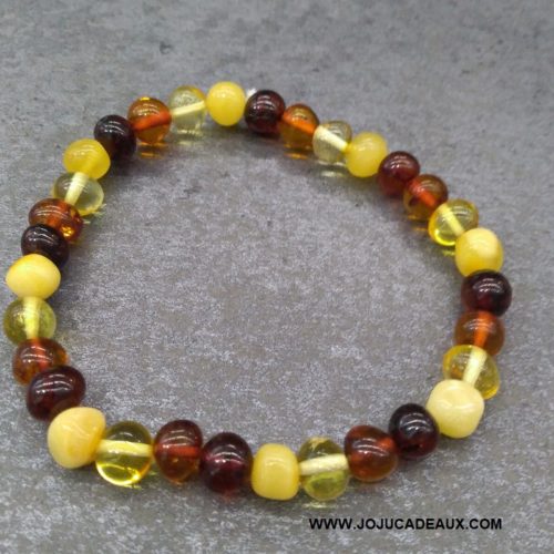 Bracelet Ambre perle irrégulière