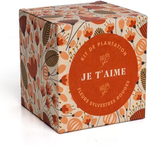 Je t'aime, kit de plantation de fleurs sylvestres rouges