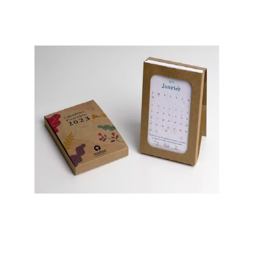 Calendrier plantable et 100% durable.