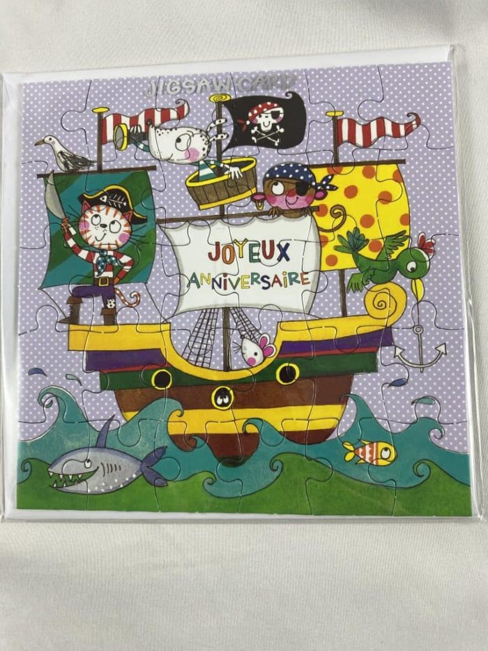 Carte puzzle Les pirates Joyeux Anniversaire RACHEL ELLEN